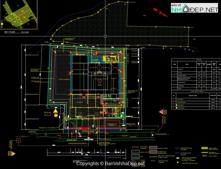 Bộ bản vẽ nhà máy sản xuất thực phẩm Nhật bản quy mô 3000m2