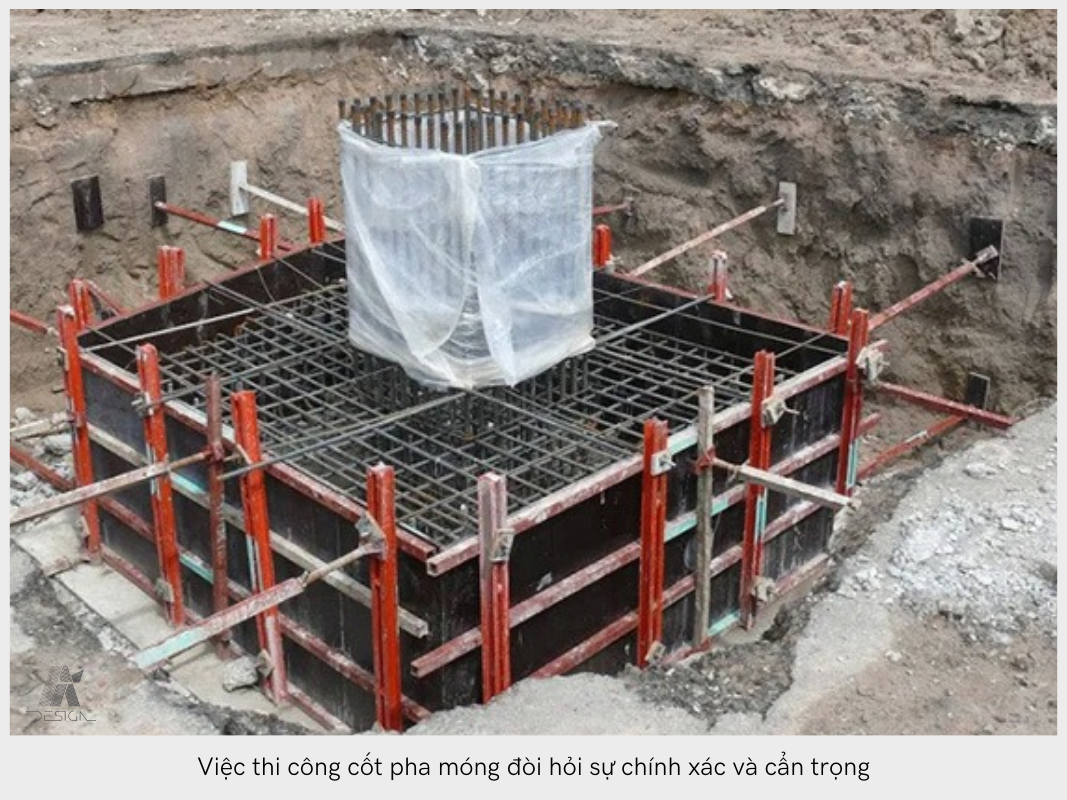 KỸ THUẬT THI CÔNG CỐP PHA DẦM SÀN, MÓNG VÀ CỘT ĐÚNG TIÊU CHUẨN Việc thi công cốt pha móng đòi hỏi sự chính xác và cẩn trọng