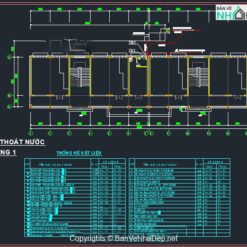 File cad bản vẽ cải tạo trường tiểu học 2 tầng chi tiết