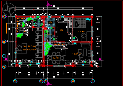 File Cad – Nhà biệt thự 3 tầng 13×8.4m