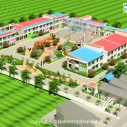 File cad thiết kế nhà hiệu bộ nhà 2 tầng 8 phòng học 2 tầng 10 phòng học trường tiểu học Hà Nội