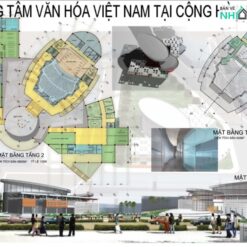 Alternative view of File cad trung tâm văn hóa Việt Nam - Pháp miễn phí