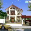 File cad và file phối cảnh mẫu biệt thự 2 tầng miễn phí