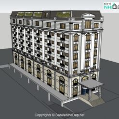 File sketchup chung cư 8 tầng