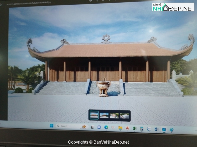 File thiết kế đền chùa cực đẹp file cad