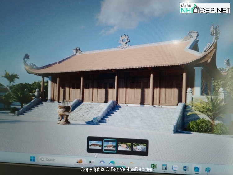 File thiết kế đền chùa cực đẹp file cad