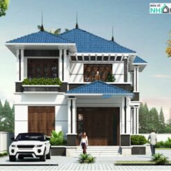 Alternative view of Full bản vẽ Biệt thự mái Nhật 2 tầng kích thước 9x17m hot nhất năm 2025