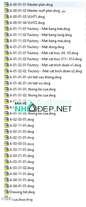 Full bản vẽ cad nhà xưởng chế biến đồ gia dụng kích thước 80x168m