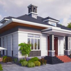 Alternative view of Bản vẽ biệt thự mái nhật 18x12