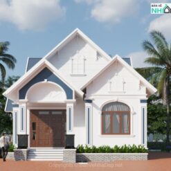 Bản vẽ autocad Biệt thự 1 tầng mái thái 9.42x19.3m