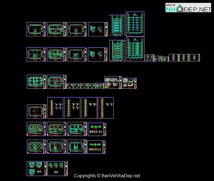 Hồ sơ thiết kế chung cư mini 8 tầng kích thước 9x15m