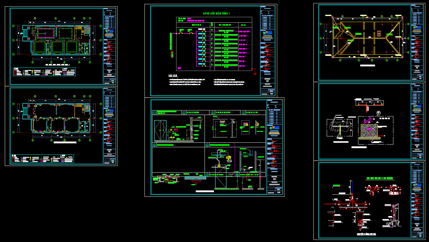 Autocad Biệt thự 1 tầng mái nhật 9x18.2m - Ảnh 6
