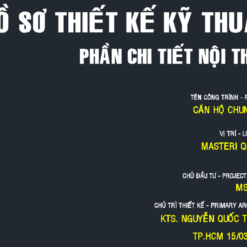 Hồ sơ thiết kế nội thất nhà chị Thư