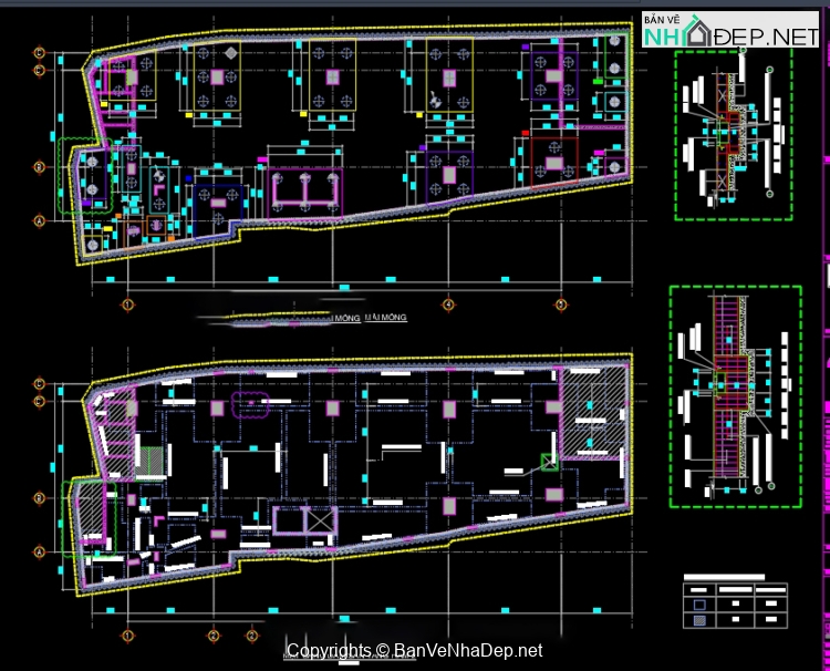 Kiến trúc + Kết Cấu + Mô hình Etab Nhà văn phòng 12 tầng