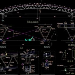 Mái vòm thép ống nhịp 18m