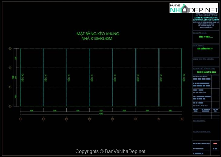 Mẫu bản vẽ nhà xưởng 630 m2
