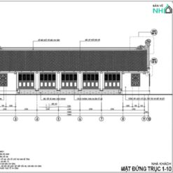 Alternative view of Mẫu bản vẽ thiết kế nhà cổ gỗ lim nhà thờ họ 5 gian 6.2x13.5m