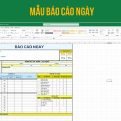 Mẫu Báo cáo ngày trên Excel cho kỹ sư Xây Dựng