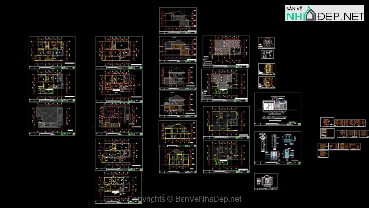 Mẫu biệt thự 2 tầng mái Nhật 13x16m, có gara ô tô