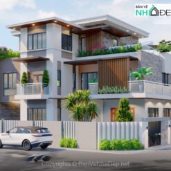 Mẫu biệt thự cao cấp 3 tầng 15x11.5m