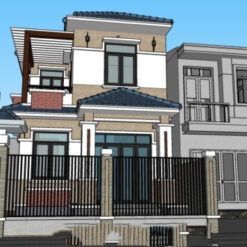 Mẫu Nhà 2 tầng mái Nhật 6x13.2m