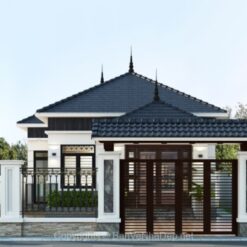 Alternative view of Mẫu nhà cấp 4 có 1 tầng mái Nhật kích thước: 9.62x13.58m