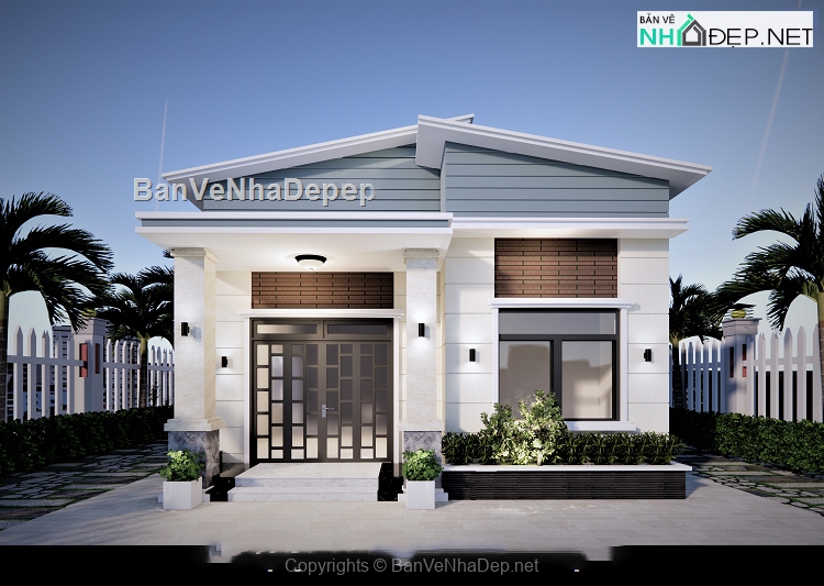 Mẫu nhà cấp 4 nông thôn tài chính 500 triệu