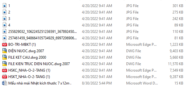 Mẫu nhà mái Nhật 2 tầng kích thước: 7 x12m .
