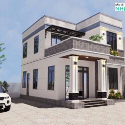Nhà biệt thự hiện đại 2 tầng kích thước 7.8x12.04m có 03 phòng ngủ