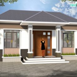 Nhà cấp 4 kích thước 5.6x9.6m full hồ sơ thiết kế thi công