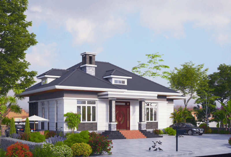 Nhà cấp 4 Mái Nhật 1 tầng 18×12