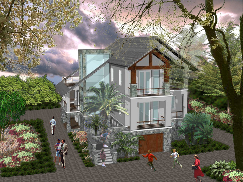 Nhà dân 18 x 14m x 3tầng – KT