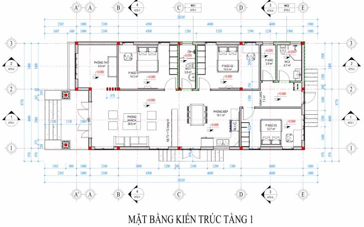 Bản vẽ Cad – Nhà Mái Thái 1 tầng 8×17 xu hướng 2024 - Ảnh 5