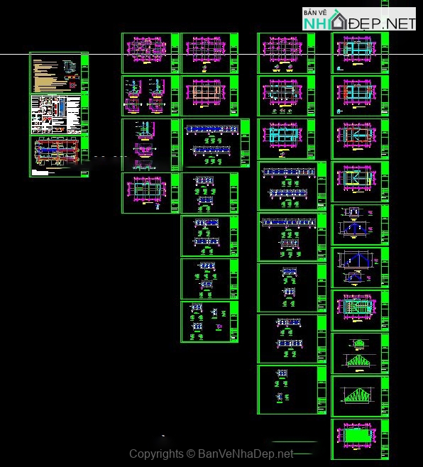 Nhà mái thái 1 tầng kích thước 8.5x18m