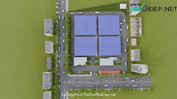 Nhà máy chế biến bánh kẹo 47x55m