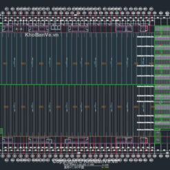 Bản vẽ nhà xưởng quy mô 17000 m2 đầy đủ hạng mục