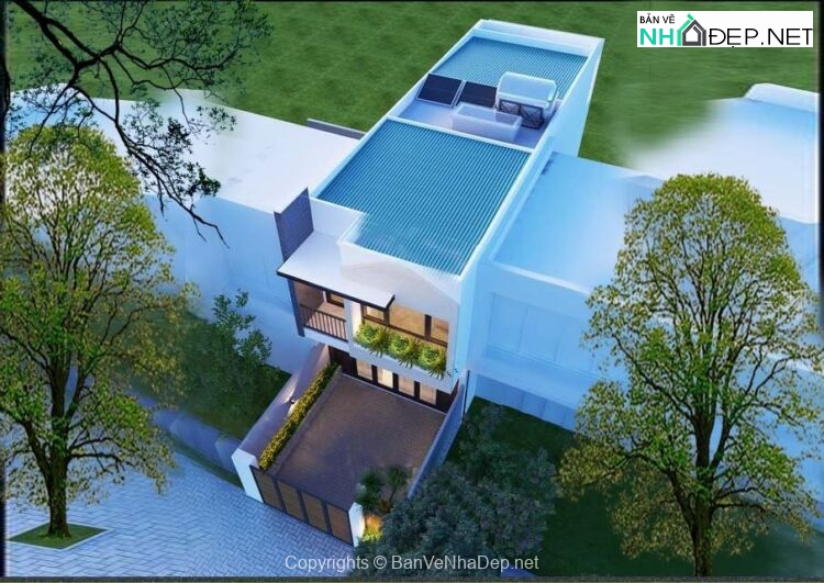 Nhà phố 2 tầng kích thước 5.1×19.28m