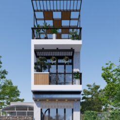 Nhà phố 2 tầng + tum,kích thước 4x23m