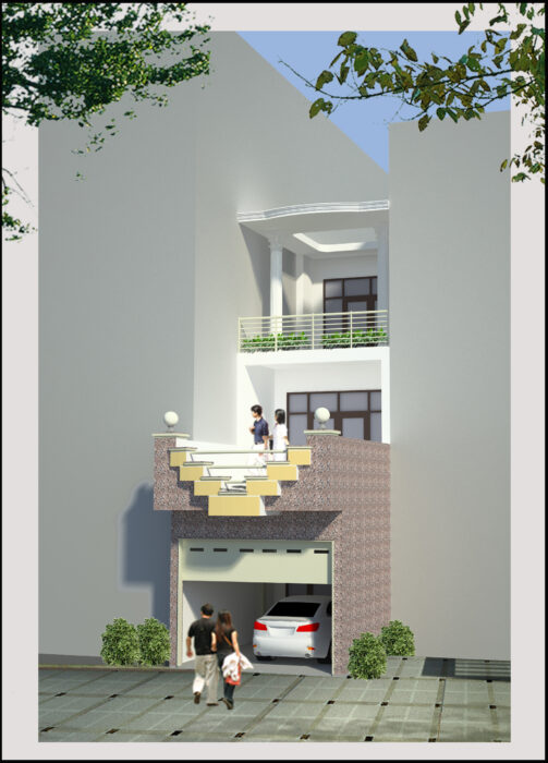 Nhà phố 3.8m x 153m x 3 tầng