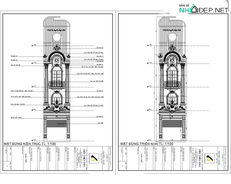 Nhà phố 3 tầng 4x16m phong cách cổ điển