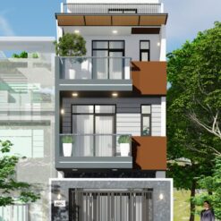 Nhà phố 3 tầng hiện đại 5x20m.