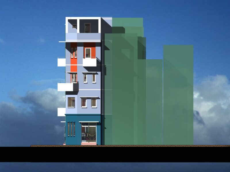 Nhà phố 3,7 x 11 x 5 tầng