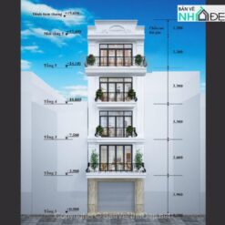 Nhà phố 5 tầng + 1 tum,có đầy đủ bản vẽ