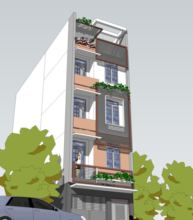 Nhà phố 5 x16m x 5 tầng – full KT