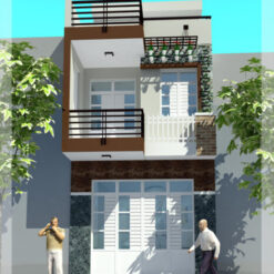 Nhà phố 6 x 18m x 2 tầng - KT