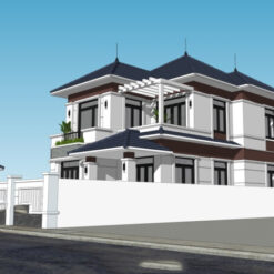 Nhà vườn 2 Tầng mái nhật kt 8x12.85m