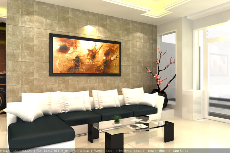 Nội thất Nhà phố 20 x 6m – full