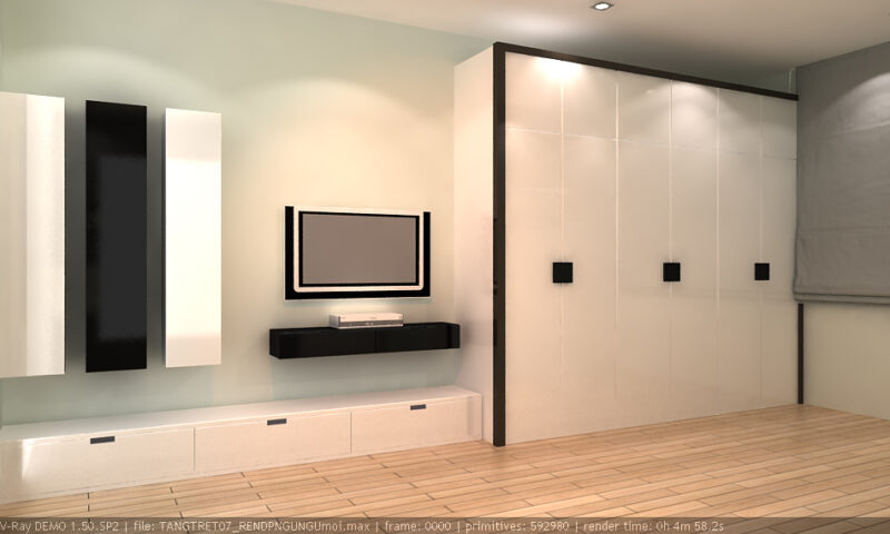 Nội thất Nhà phố 20 x 6m – full