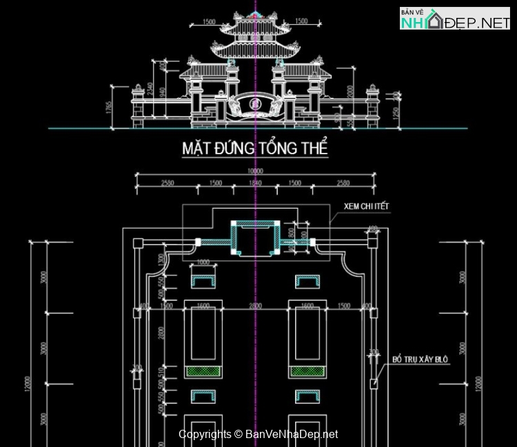 Share miễn phí thiết kế nhà bia tưởng niệm bản vẽ