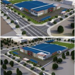 Thiết kế hạ tầng phụ trợ Nhà xưởng công nghiệp 2 tầng 90x120m